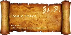 Zsemle Petra névjegykártya